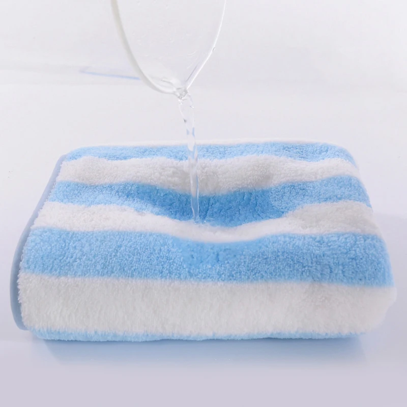 

Simple Stripes Absorbent Quick Drying Bath Towel Sets Soft Adults Face Hand Towels Bathroom Microfiber Swim Bath Towels