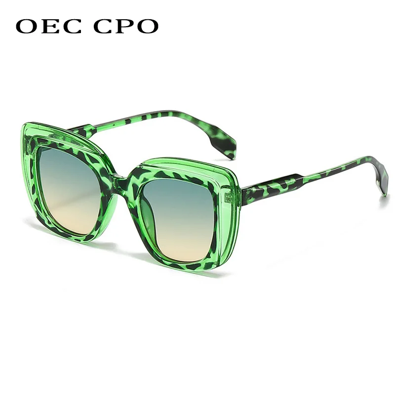 

OEC CPO Fashion Punk Square Sunglasses Women Retro Gradient Sun Glasses Female Retro Brand Shades UV400 Trendy Eyewear Men