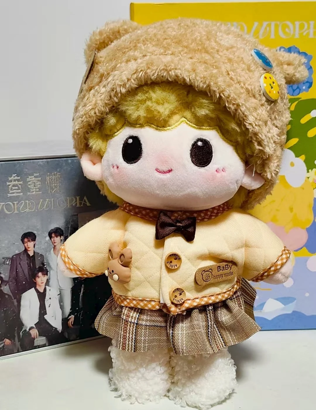 Nur Kleidung Neue Bär Kaninchen Nette 20 cm Baumwolle Puppe Kleidung Tops Mantel Rock Hut Dressing Spiel Puppe Zubehör Diy Puppe kleid Bis