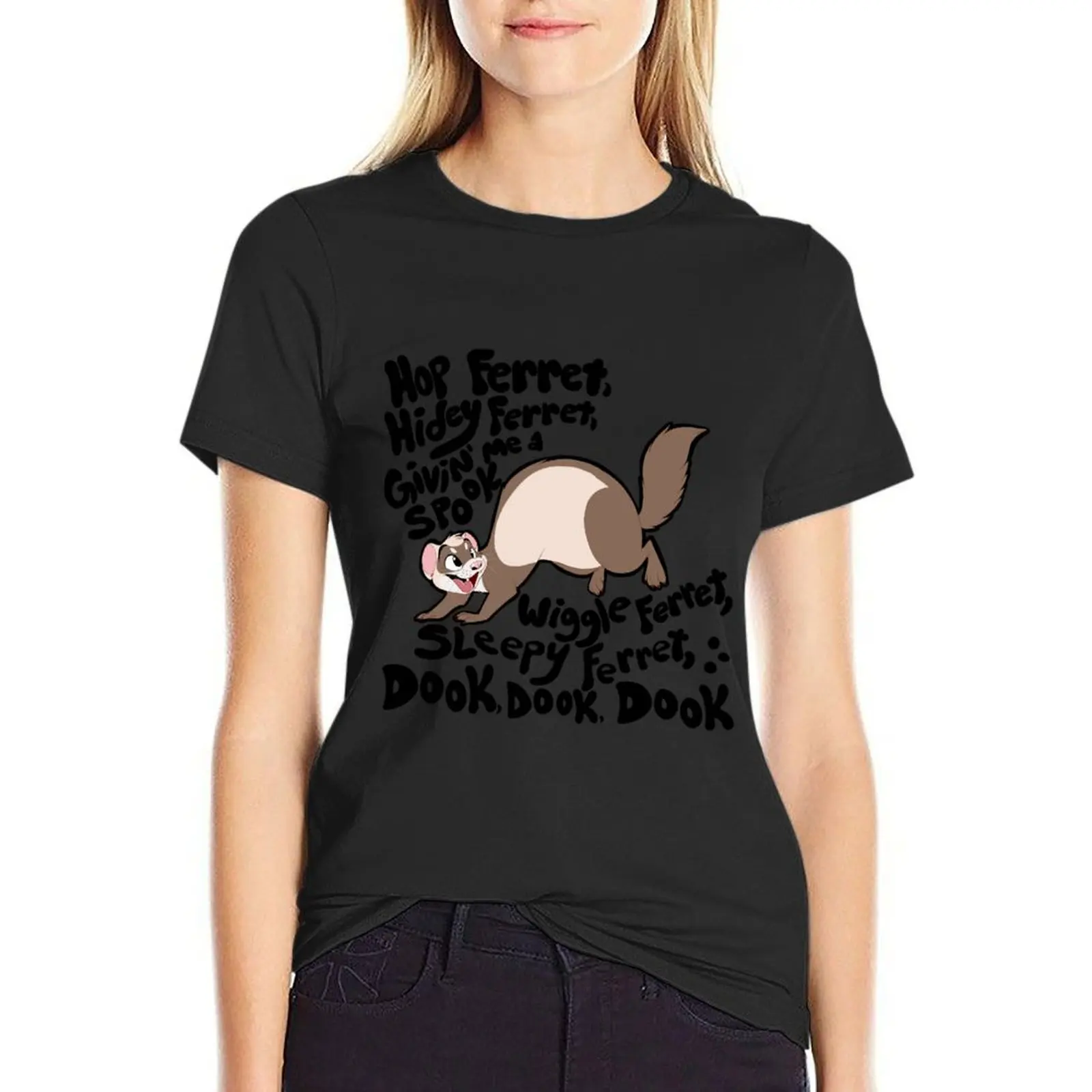 Sleepy Weasel T-Shirt lady clothes Female clothing tops quick-drying Woman clothing