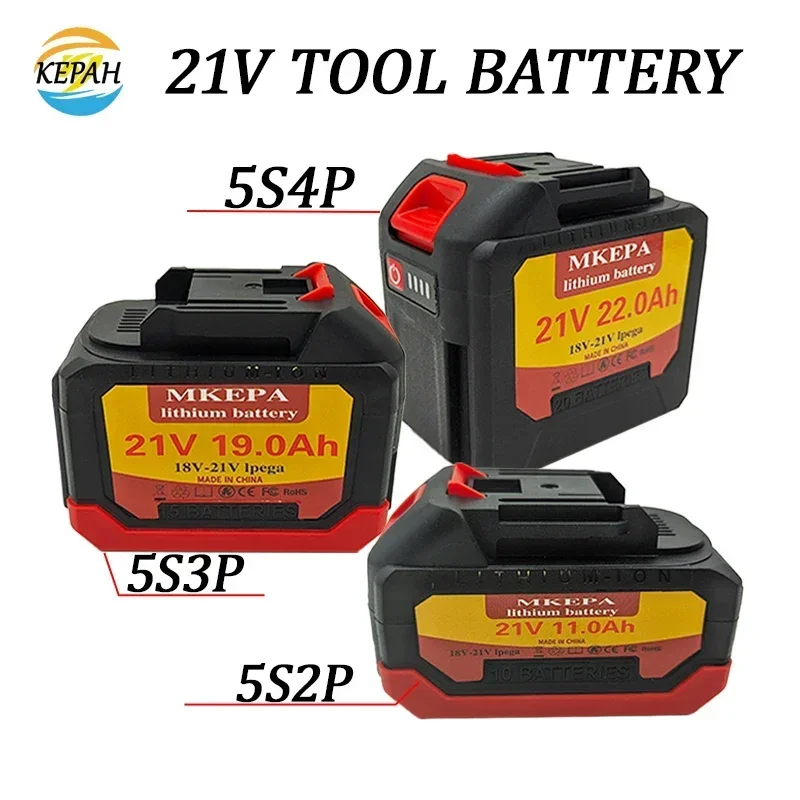 21V Tool Battery Suitable for Makita 11Ah/19Ah/22Ah Rechargeable Battery 18650 Lithium-ion 18V battery Drill Wrench Screwdriver