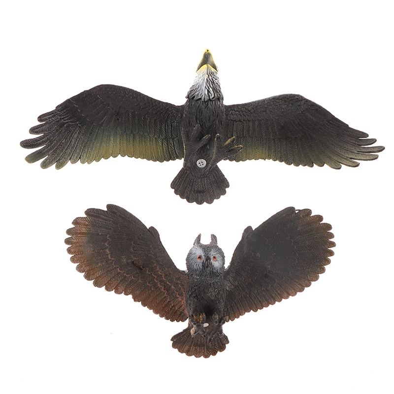 1 Stück Outdoor-Adlerfigur, hängende Vogelabwehr, Kunststoff-Adlerornament, lebensechte fliegende Vogel-Falke-Lockvogel-Garten-Vogelscheuche – Detail 12