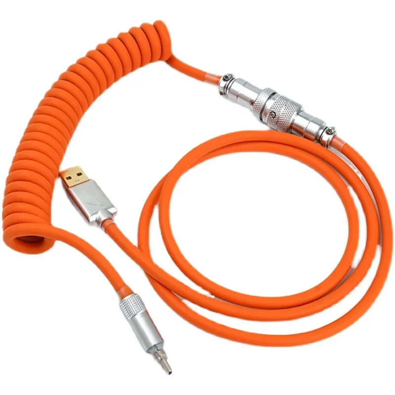 

Customized spring Rubber Aerial plug data cable Mechanical keyboard cable Type-C