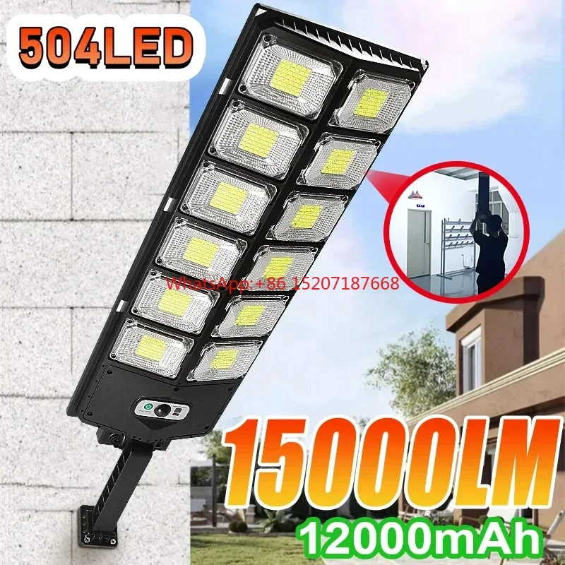 

NEW Outdoor Solar LED Lights Waterproof 20000 Lm Super Bright Wall Lamp with Motion Sensor Remote Control Garden Street Light