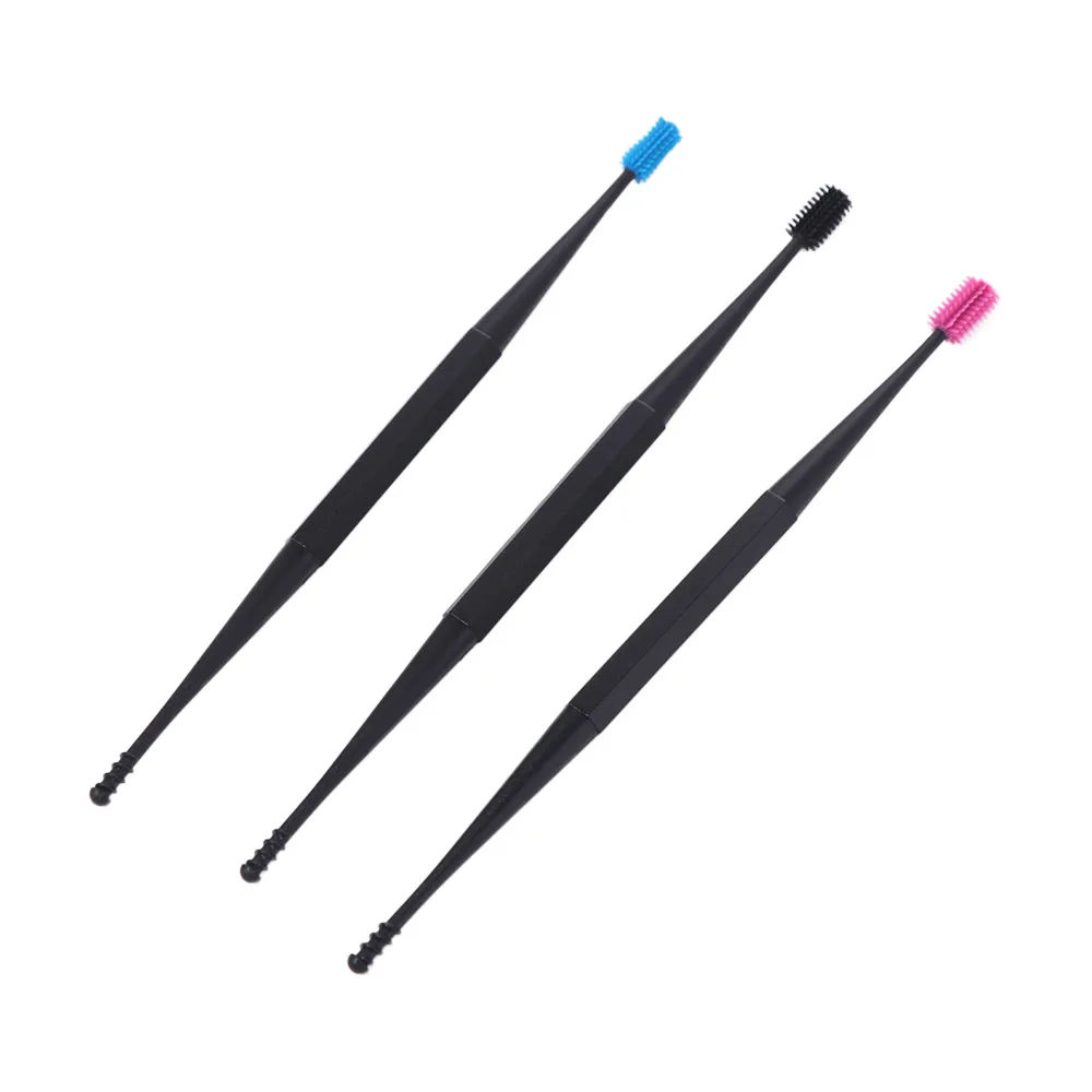 360° Rotary Soft Silicone Earpick Double-ended Ear Clean Spiral Ear Cleaner Ear Picking Massage Ear Wax Clean Tool Ｈygiene