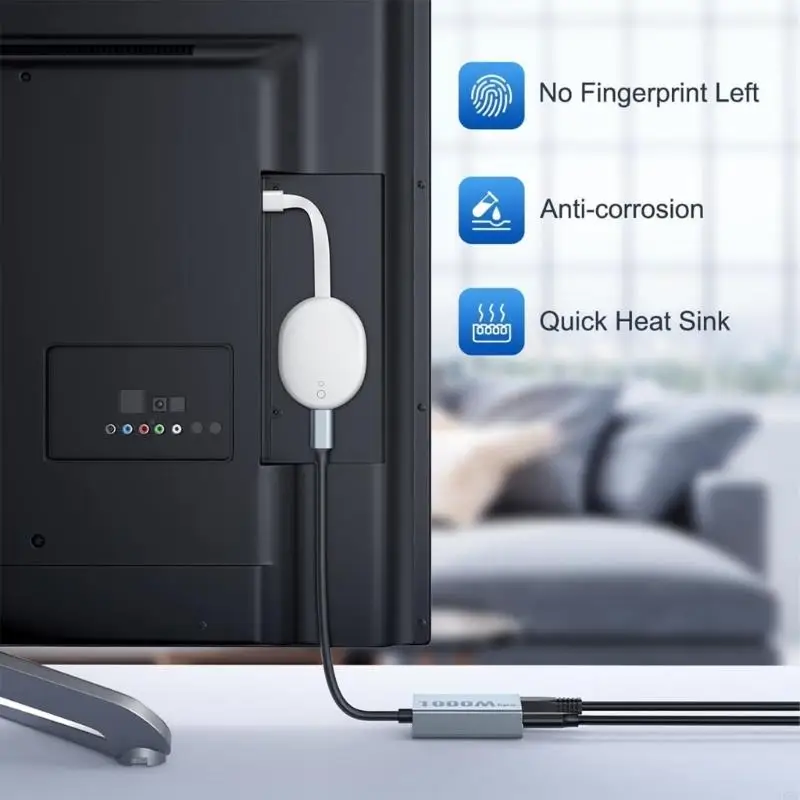 

Networking USB C Hubs Metal Build PD100W Gigabit Ethernet Ensuring Stable Internet Connection Remote Work HX5E