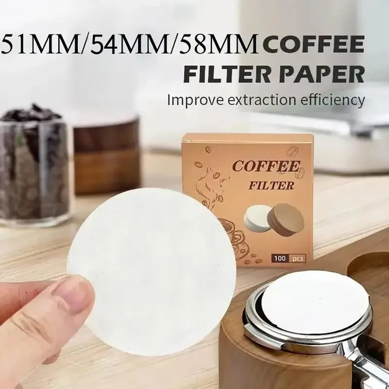 100-300Pcs 51/54/58mm Coffee Filter Paper Round Universal Water Filter Papers Disposable Espresso Portafilter Accessories