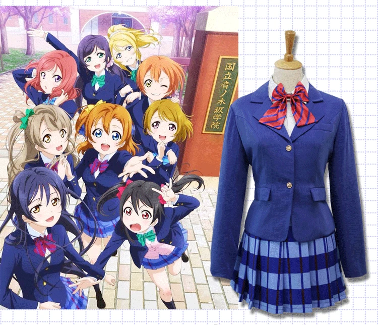 Hot Love live School Uniforms Anime Cosplay Costumes Girls Cute Peppy Japanese Ladies Lovelive Cosplay Halloween Party Dresses