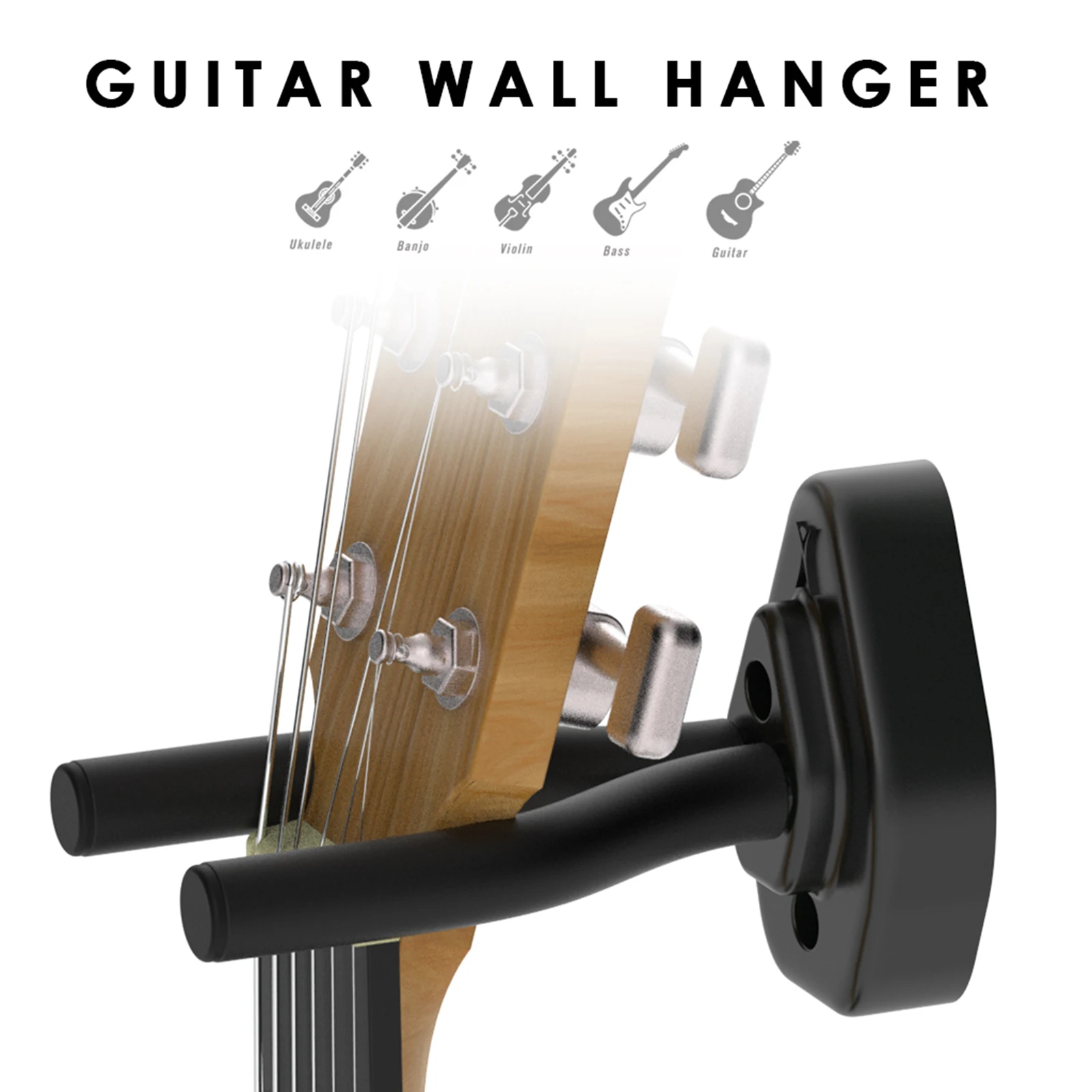 Guitar Hanger Hook Non-slip Wall Mount Holder Stand Guitar Parts Instrument Accessories for Acoustic Guitar Ukulele Violin Bass