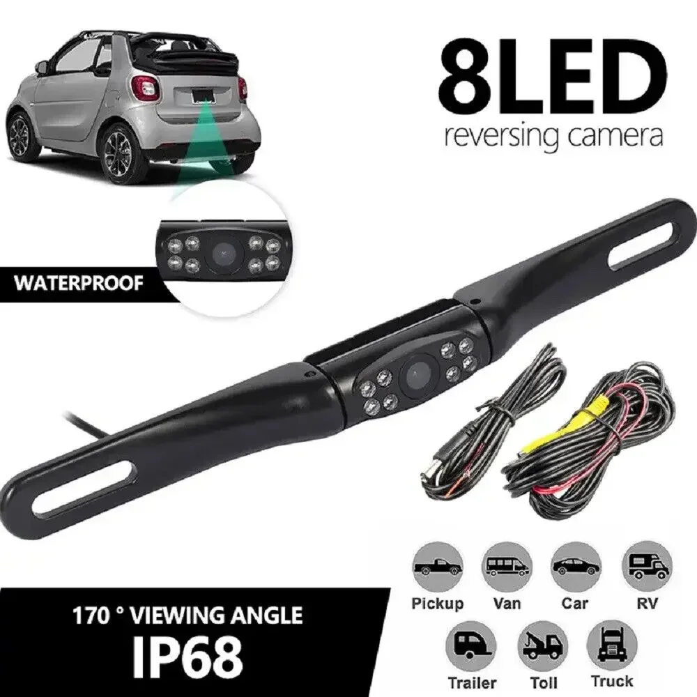 QueenDer Parking Camera Wide 170° Waterproof Night Vision Car Rear View Reverse Backup US