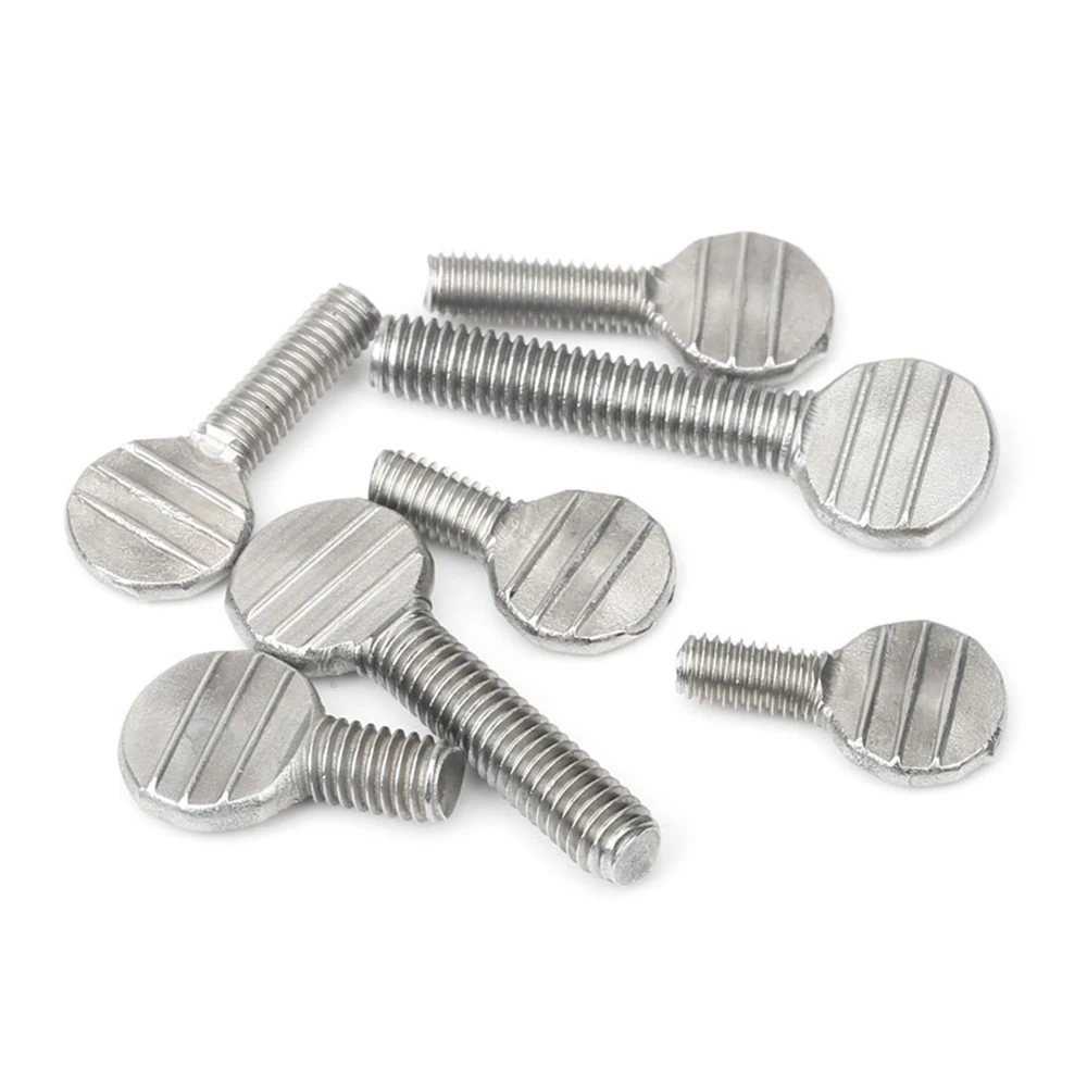 SUS304 A2 Stainless Steel 1/4-20 5/16-18 UNC Thread M4-M10 Coarse Thread Hand-Tighten Table Tennis Racket Thumb Screws