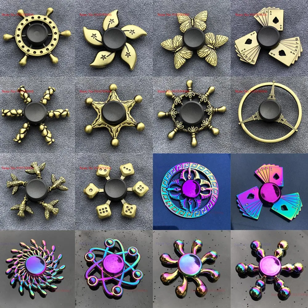 Creative Fidget Spinner Metal Anti-Anxiety Toy for Children Focus Relieves Stress ADHD Finger Spinner Boys Adult Birthday Gift