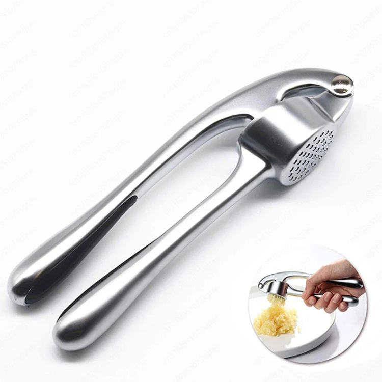

Zinc alloy ginger press garlic press with easy-to-squeeze nut and seed ergonomic handle