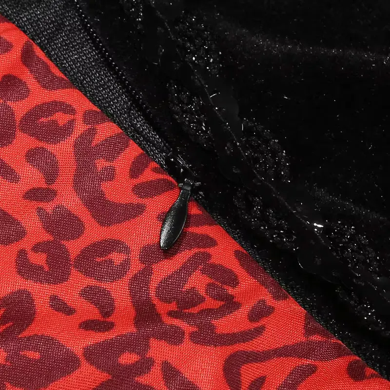 Vampir-Halloween-Kostüm für Mädchen, schwarz-rotes Spitzen-Tüllkleid, Gothic-Stil mit Stehkragen, Hexen-Cosplay, Karneval, ausgefallenes Partykleid – Detail 5