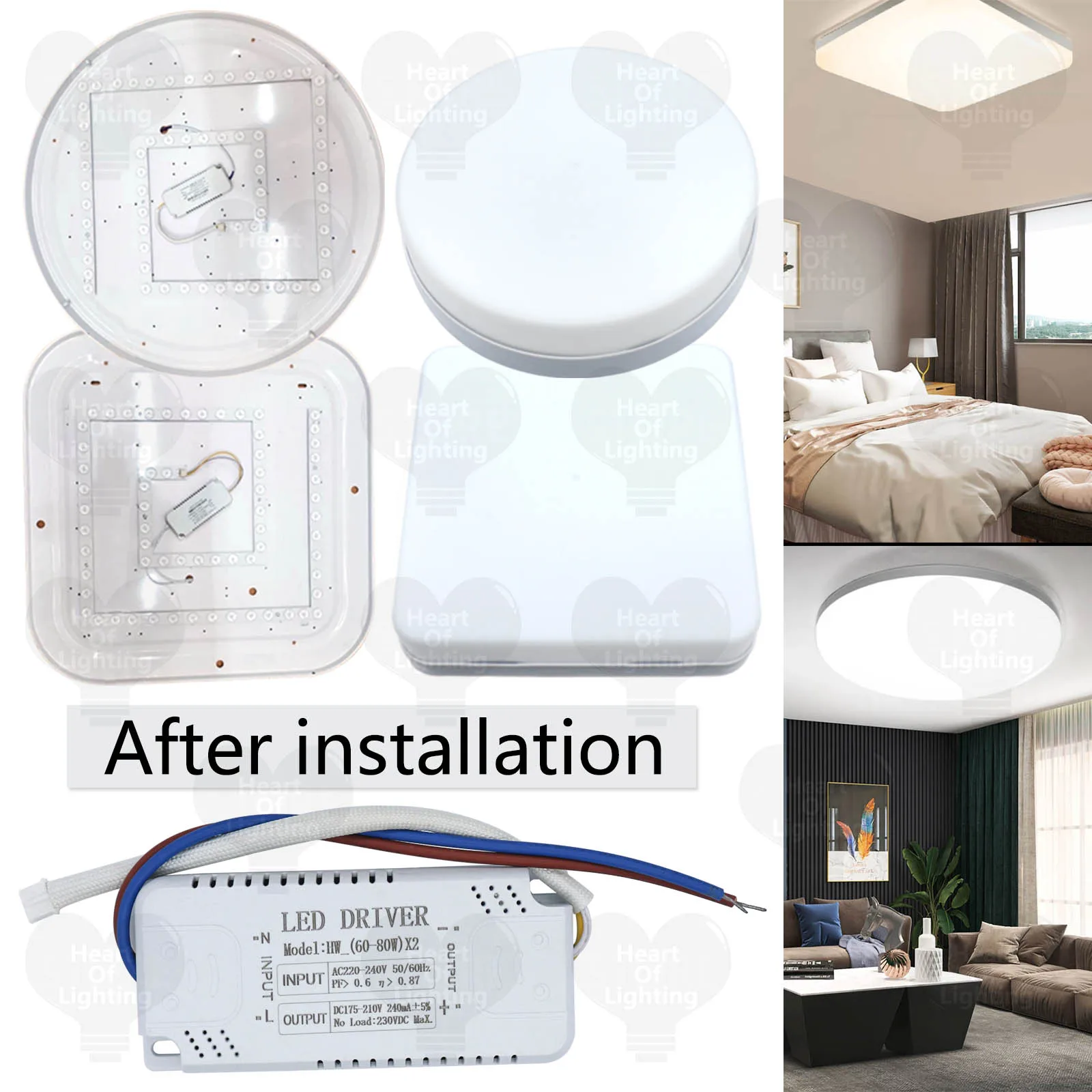 LED Driver 3color Adapter For Lighting Non-Isolating Transformer AC165-265V 8-27W 12-40W 36-50W 40-60W 50-72W 60-80W LED Driver