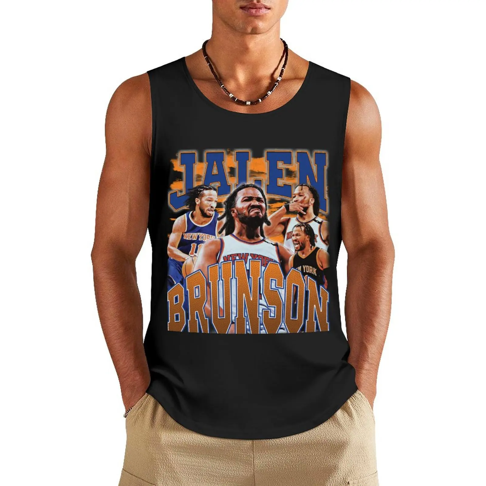 Jalen Brunson Shirt Tank Top mens clothing man vest summer