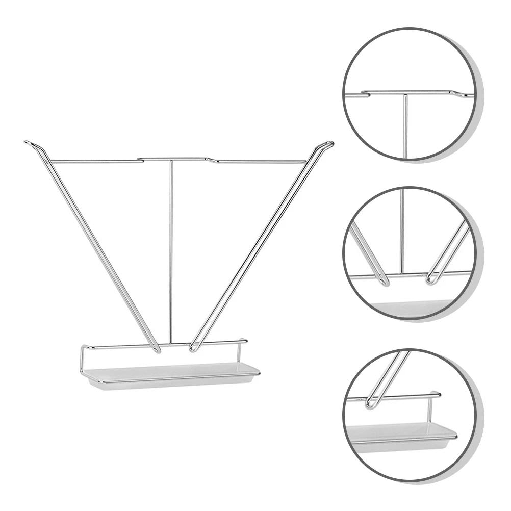 

Pot Lid Rack Holder Wall Mounted Nail Free Premium Stainless Steel Water Tray Kitchen ganizer Storage Shelves Home Use Drying