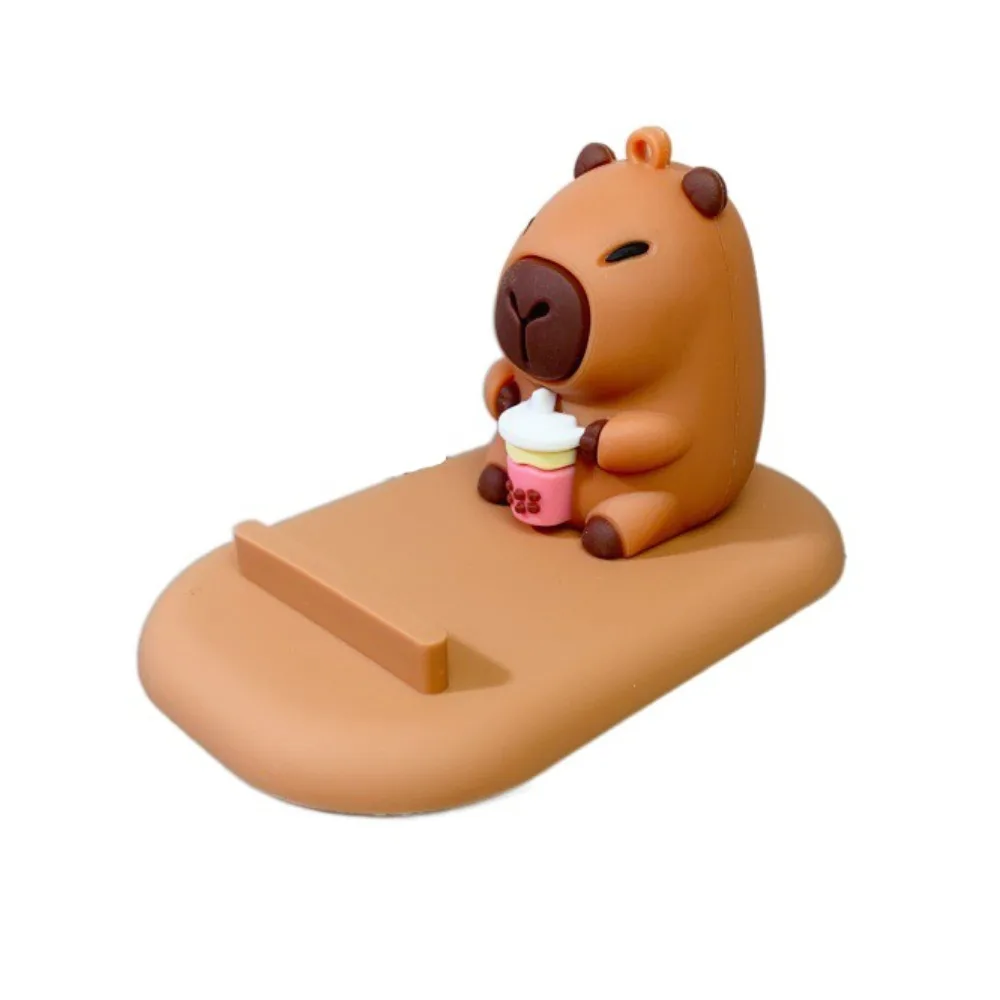 

Turtle Capybara Phone Holder Figure Model PVC Doll Capybara Mobile Phone Stand Desk Decor Support Capybara Cell Phone Bracket
