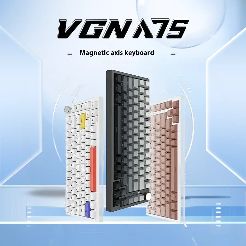 Imagem -02 - Vgn A75 Teclado Mecânico com Interruptor Magnético Personalizado Hot Swap rt Junta Sistema Duplo com Fio Esports Gamer Acessório