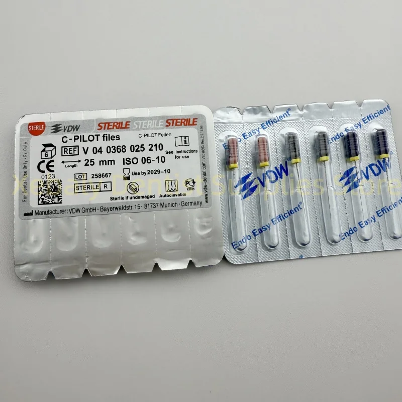 

5x6 шт./упак. файлы VDW C-PILOT для эндокорневых каналов 25 мм 21 мм стерильные стоматологические файлы VDW стерильные