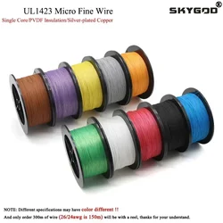 5~500M UL1423 PTFE Wire Silver Plated Copper 38/36/34/30/28/26/24AWG High Temperature Electronic Single Core Micro Fine Cable