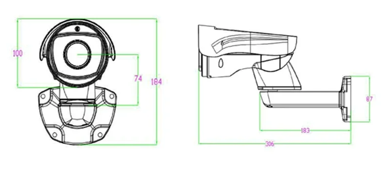 10x التكبير التركيز التلقائي CCTV مراقبة كاميرا الأمن الذكية 5MP الصوت POE HD رصاصة PTZ IP كاميرا SIP-E89-521D10X