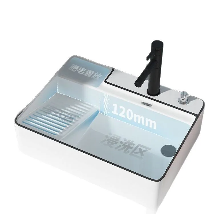 

On-stage wash basin washing machine, on-stage basin anti-splashing water household balcony