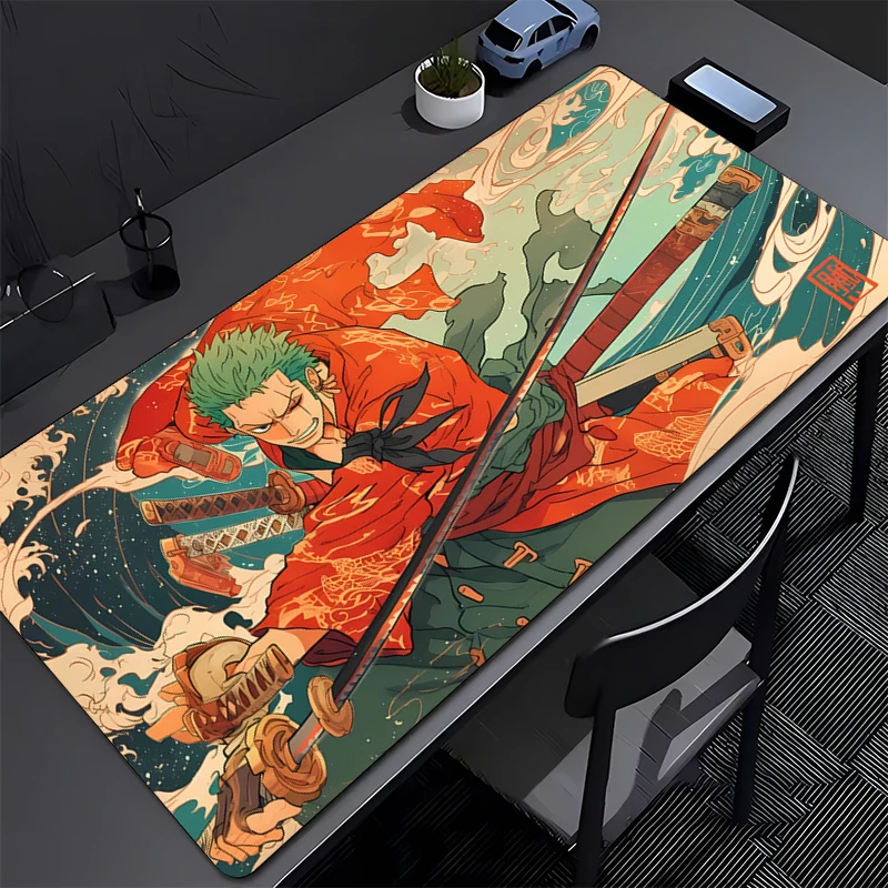 

ONE PIECE zoro Large Mouse Pad Computer Office Game Table Mats Rubber anti-slip Gaming Keyboard coaster Long Desk Pads Mousepad