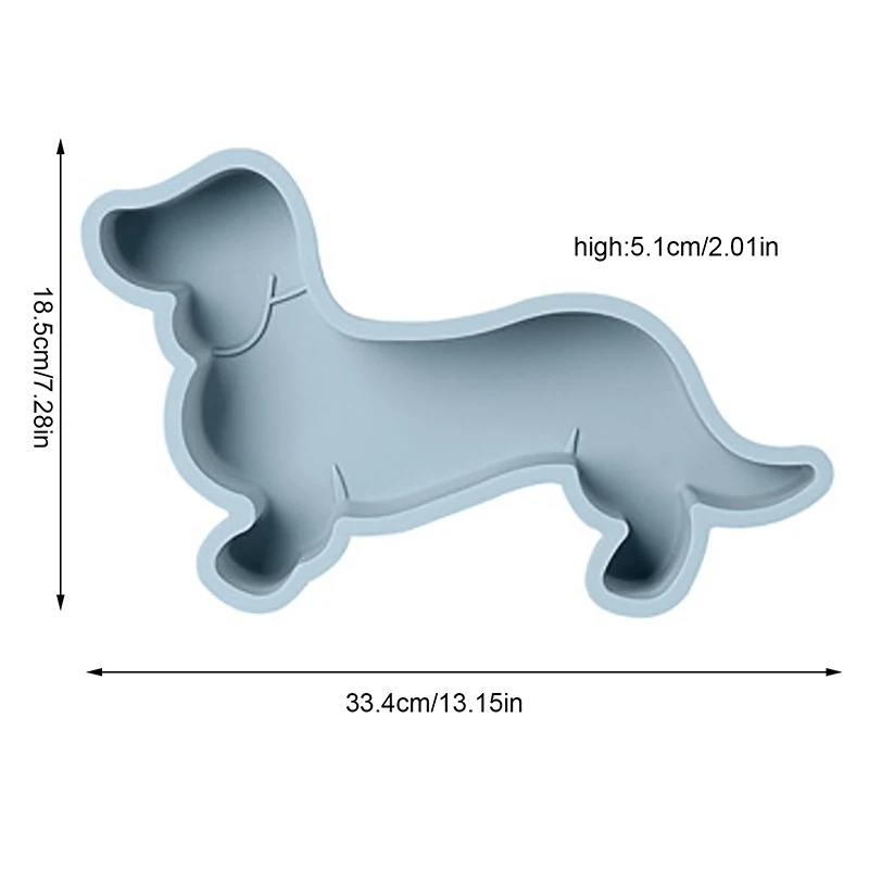 3D Cute Dachshund Puppy Animal Shape Silicone Mold Kitchen To Mousse Baking Large Cake Mold Cake Tools