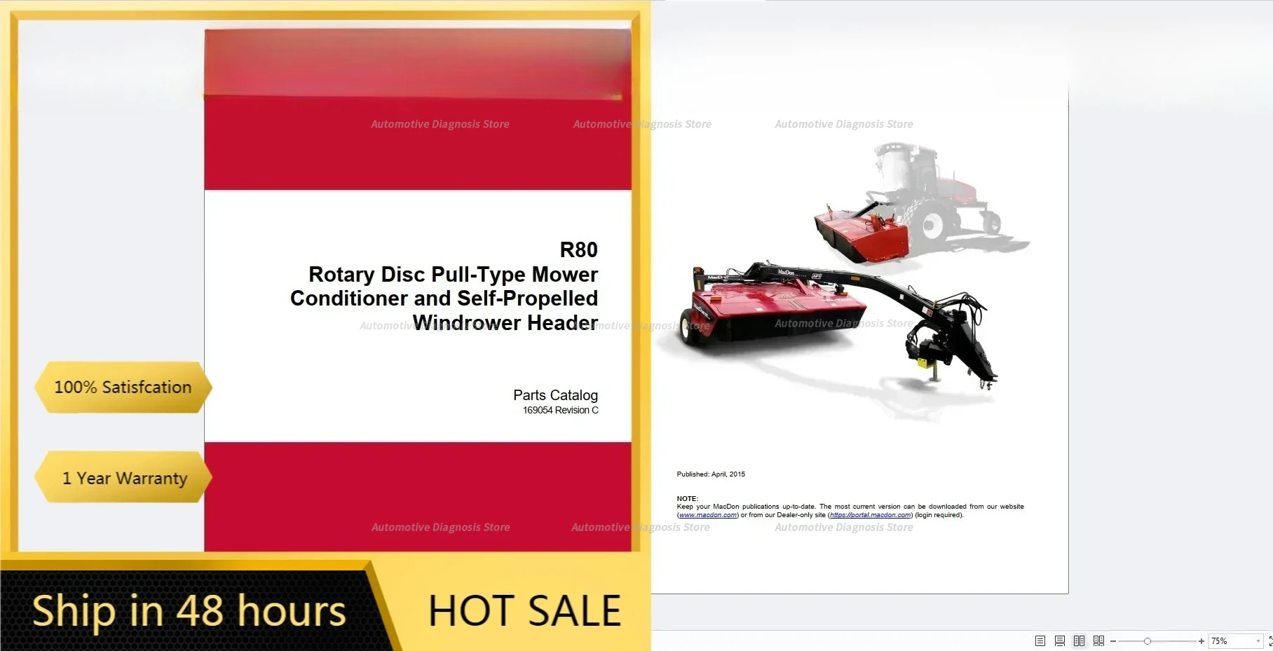 

MACDON Сельскохозяйственный PDF-оператор 15,4 ГБ Техническое обслуживание Рекламная стрельба и детали Руководства