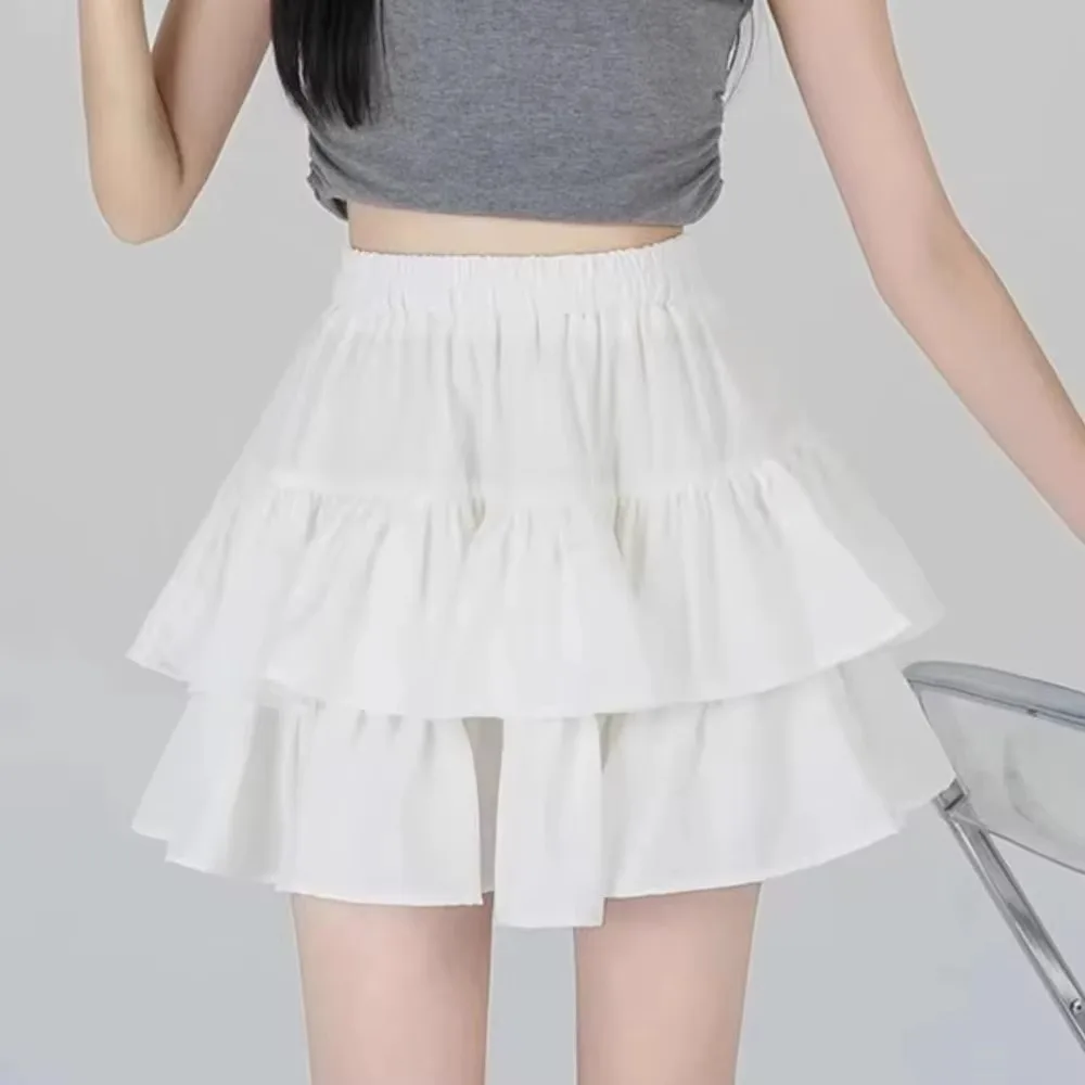 تنورة صيفية أنيقة عالية الخصر للسيدات على الموضة الكورية تنانير على شكل حرف A Y2K تنورة نسائية غير رسمية جديدة