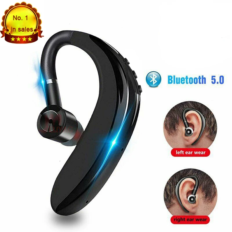 Wireless earphones with microphone for all smartphones, hands-free sports headphones with Bluetooth connection and microphone