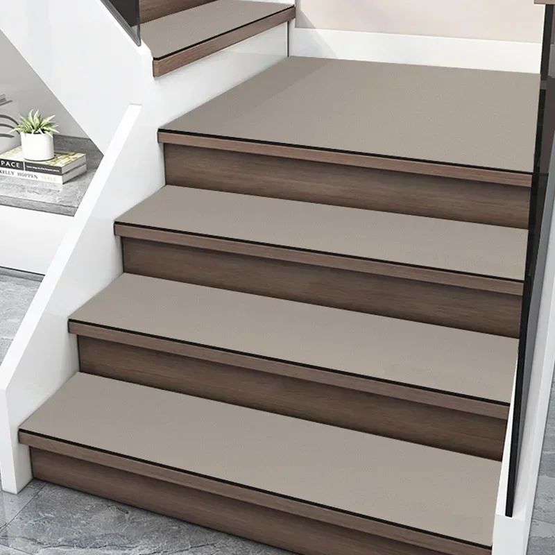 

Modern Minimalist Step Mat, Solid Wood Stair Carpet, Home Step Mats, Non-slip Decor Rug, Long Absorbent Leather Rugs, Solid Colo