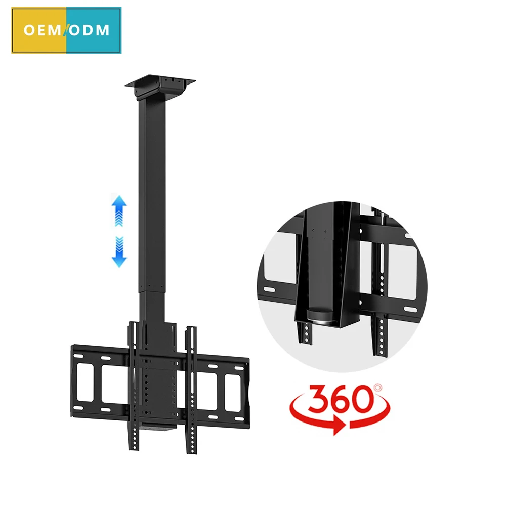 New Smart Home Automatic TV Ceiling Lift Mechanism with Remote Controller Professional Height Adjustable TV Mount Support