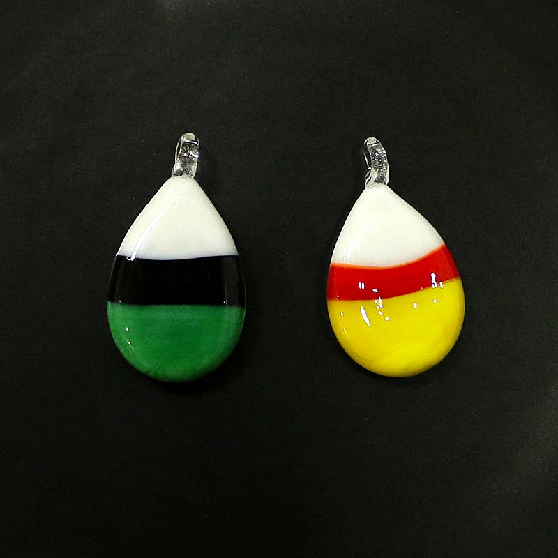 

2pcs Halloween Candy Corn Charms Mini Glass Pendant Kawaii Ornaments for DIY Fashion Women Jewelry Earrings Making Accessories