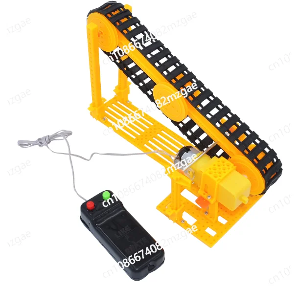 

AC 100-240V DIY Mini Desktop Conveyor Belt 5x70CM Elevator Model Friction Teaching Science Experiment Device 0-6000RPM
