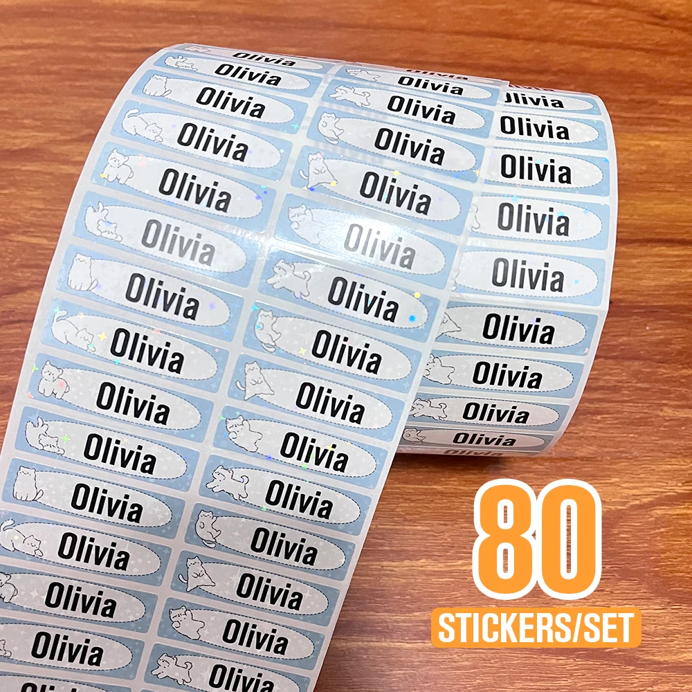 

Name Sticker Waterproof Customize Personlized First Name Tag Stickers Custom Labels for Children Personal Scrapbook Kids School