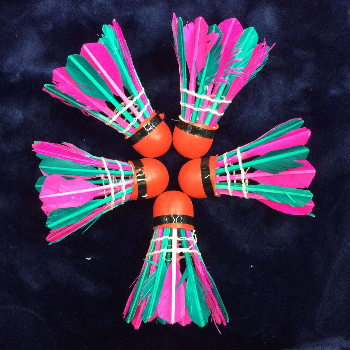 11 個のバドミントン羽根カラフルな軽量子供用羽根屋内屋外トレーニング練習ゲームプレイ用