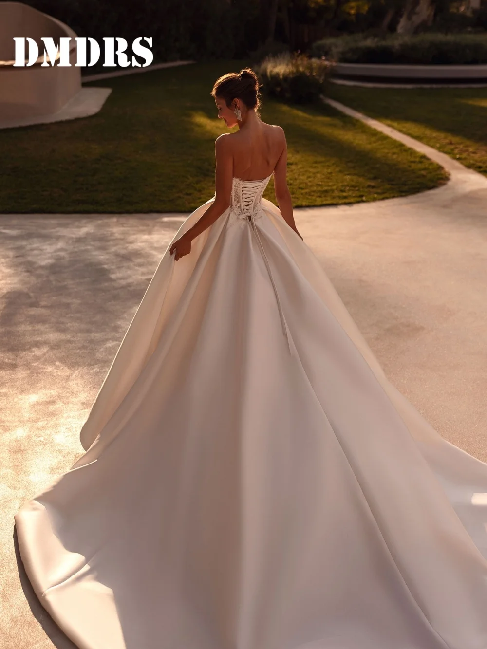 فساتين زفاف رومانسية بدون حمالات فساتين زفاف رسمية بدون أكمام فساتين زفاف أنيقة بطول الأرض Vestidos De Novia