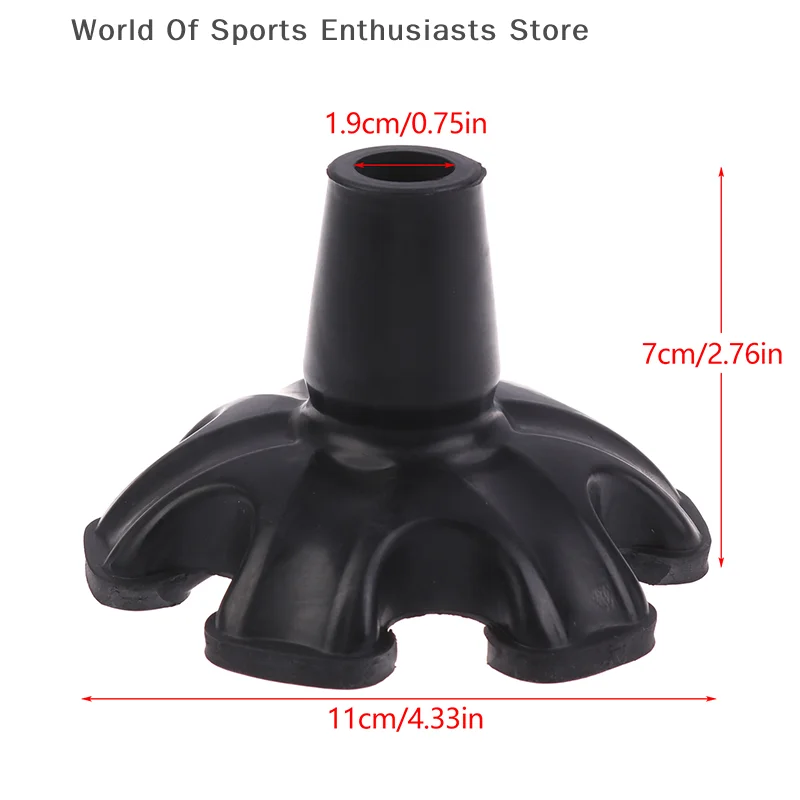 19 ミリメートル杖のヒント 6 柱デザイン滑り止めゴム松葉杖エンドマット用ウォーキングスティック撮影スティック松葉杖のヒントアクセサリー