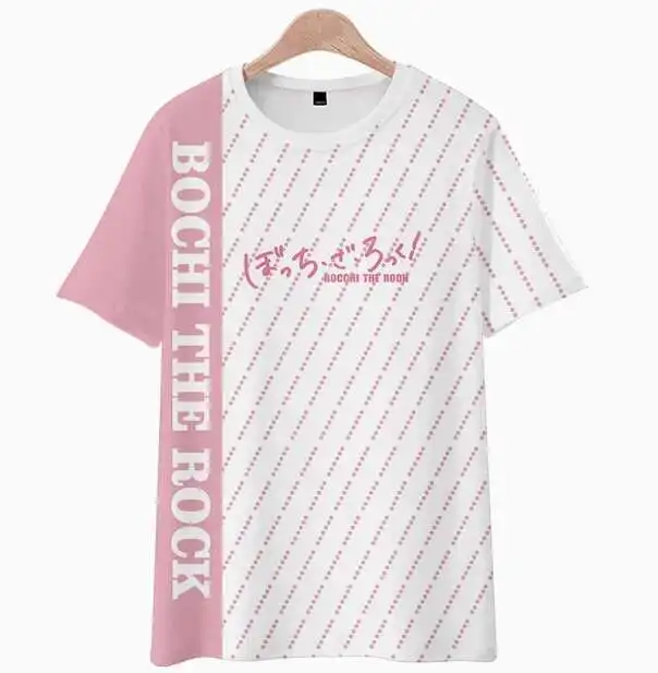 Аниме Bocchi The Rock Gotoh Hitori футболка с короткими рукавами летний карнавальный костюм повседневные студенческие свободные топы аниме