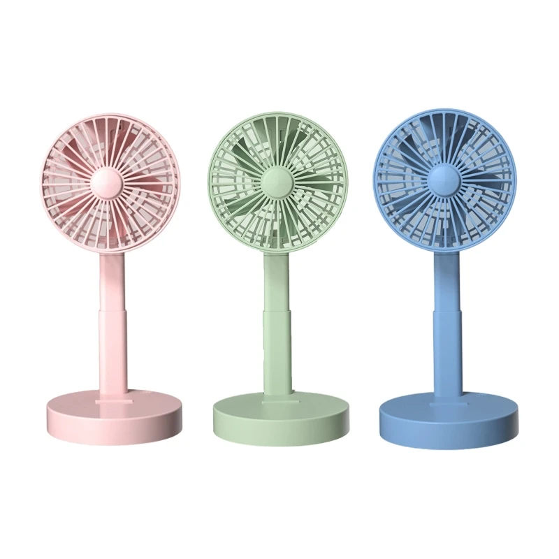 

Desktop Cooling Fan USB Rechargeable Desk Fan 3 Speed Foldable Telescopic Fan