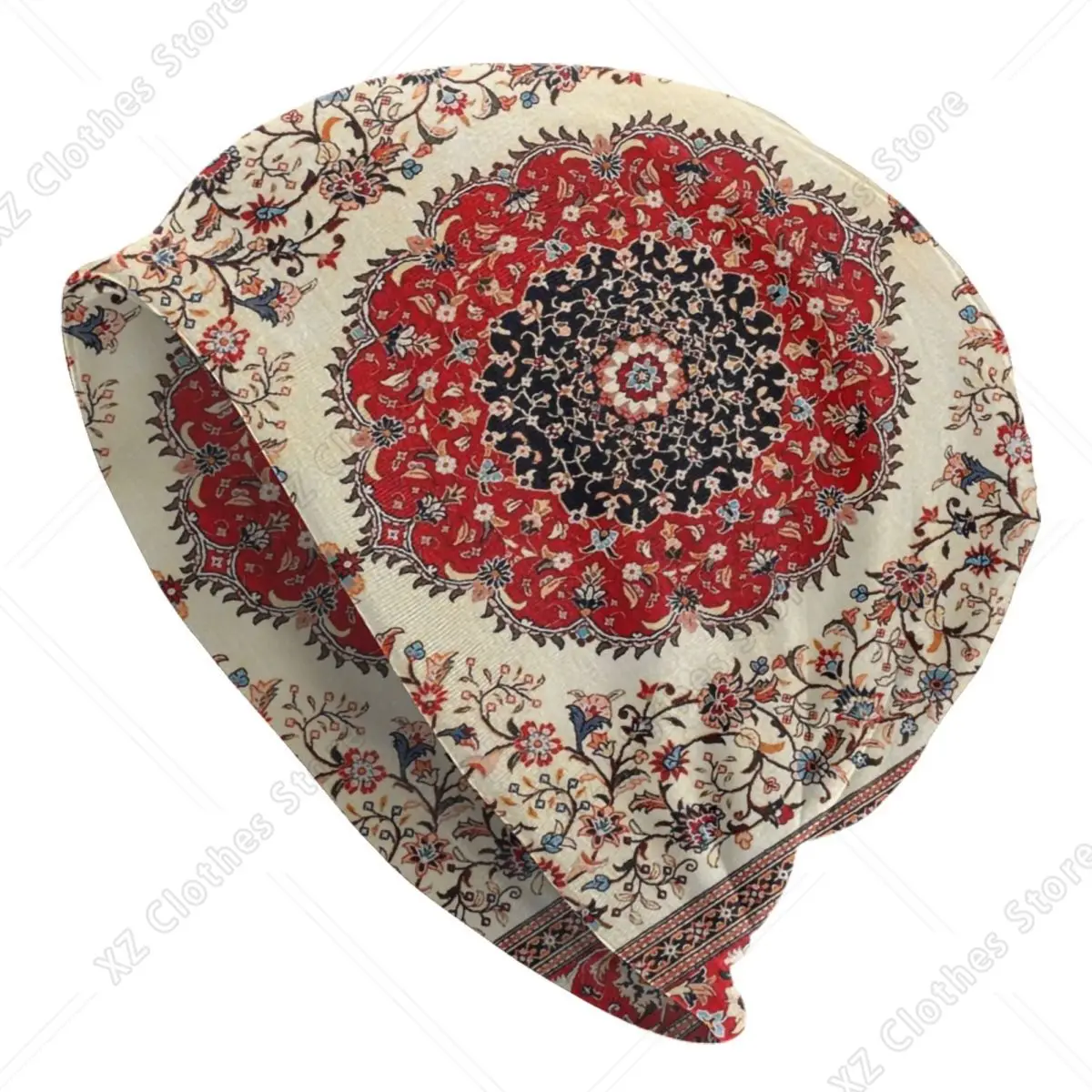Custom North Persian Antique Rug Bonnet Hats Street Knitted Hat For Women Men Winter Bohemian Ethnic Kilim Skullies Beanies Caps