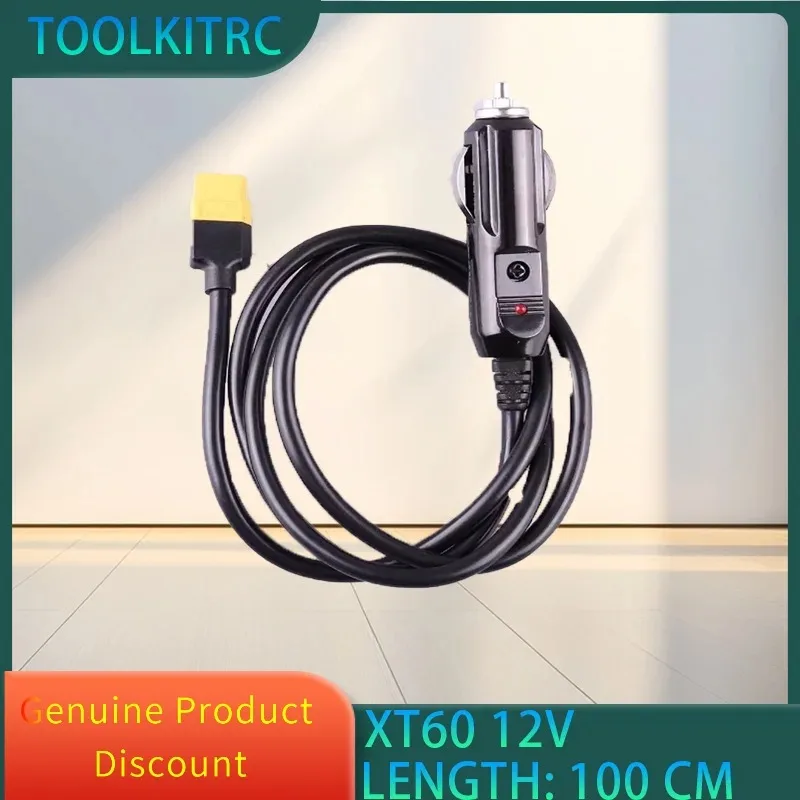 

Toolkitrc Car Charging Cable Converting To XT60 Female Lithium Charger for RC Car Adapter Cable DIY Parts