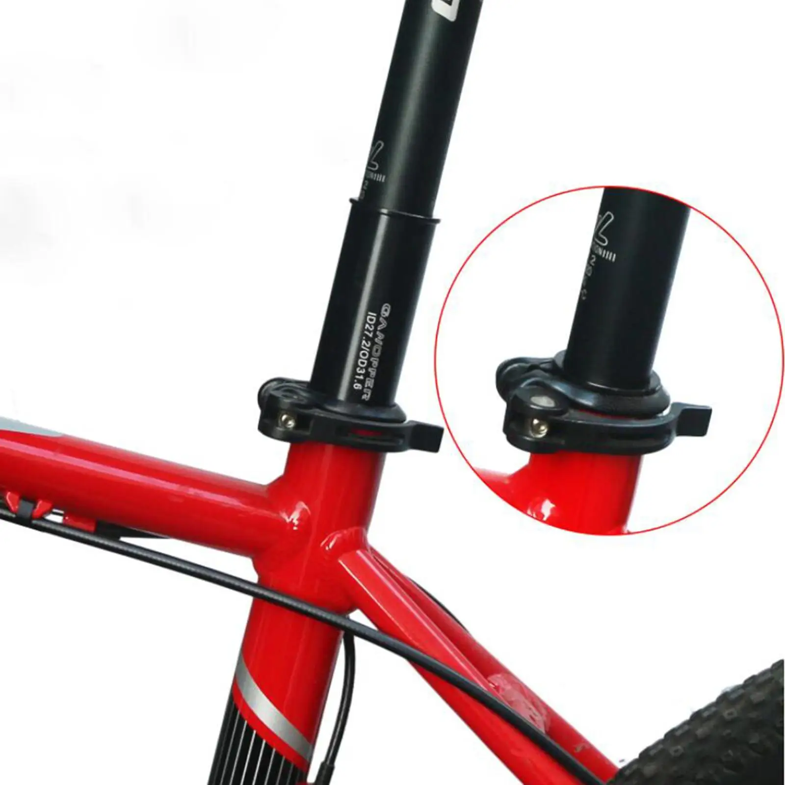 

Seat Post Tube Adapter Bushing 100mm Aluminum Alloy for Mountain Road Bike Fixation and Repair Equipment