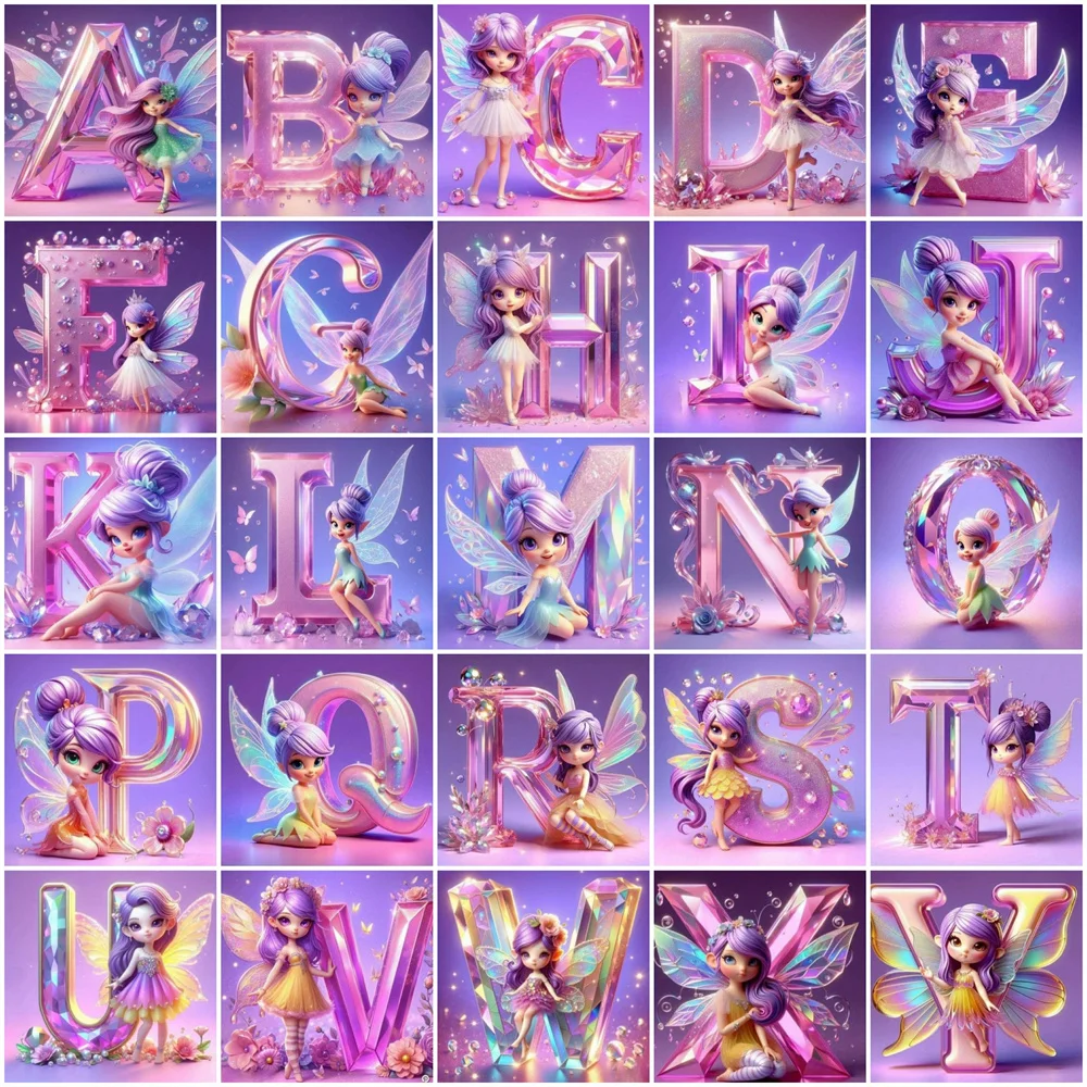 ديسني-تطريز فسيفساء ماسي ، كرتون خيالي ، لوحة ذاتية الصنع ، جرس تينكر ، لوازم الحرف اليدوية ، فن جدران الأميرة