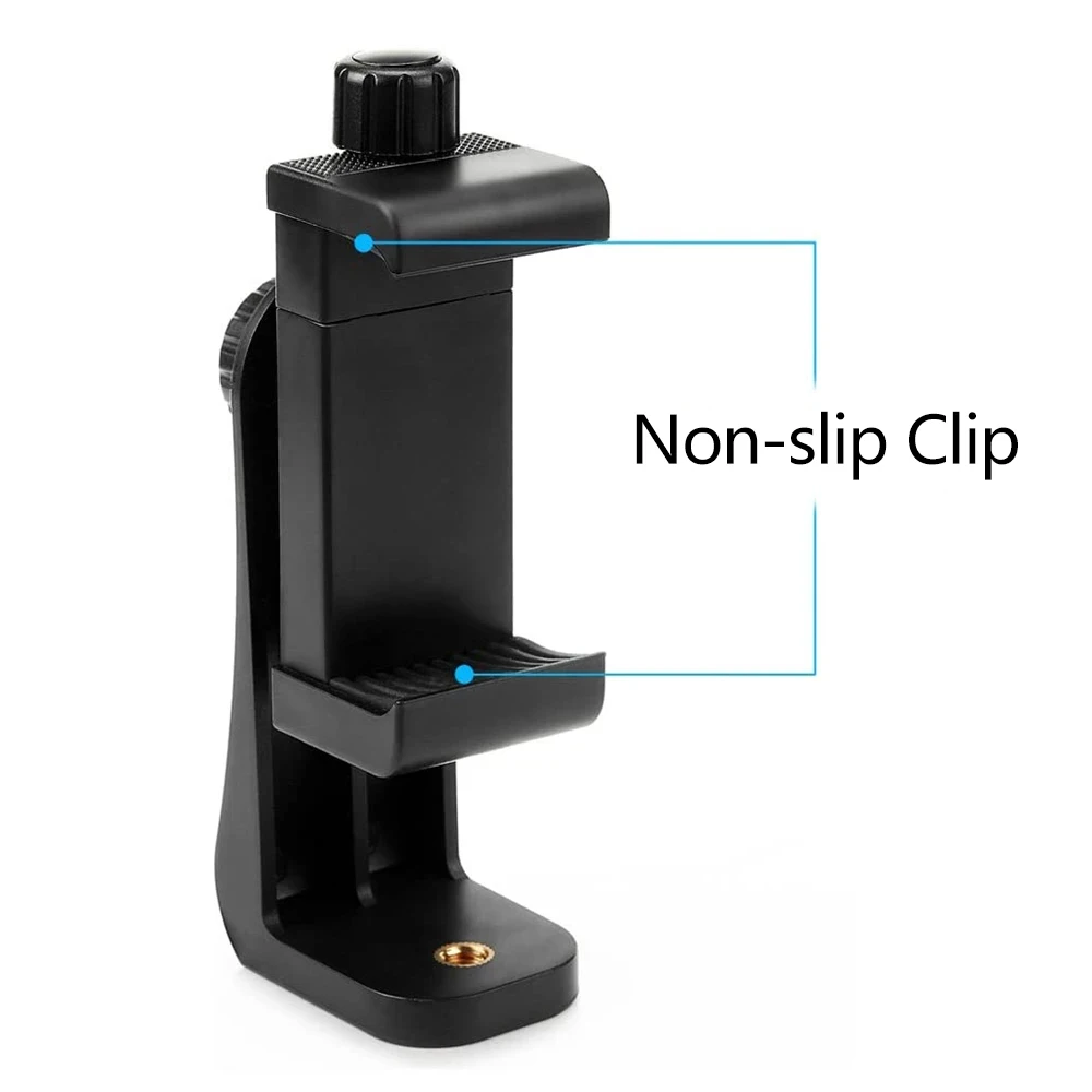 Tripod Mount Universal 360 Degree Mobile Phone Clip Compatible With 1/4 Screw Cellphone Holder Desk Tripod Adapter For iPhone