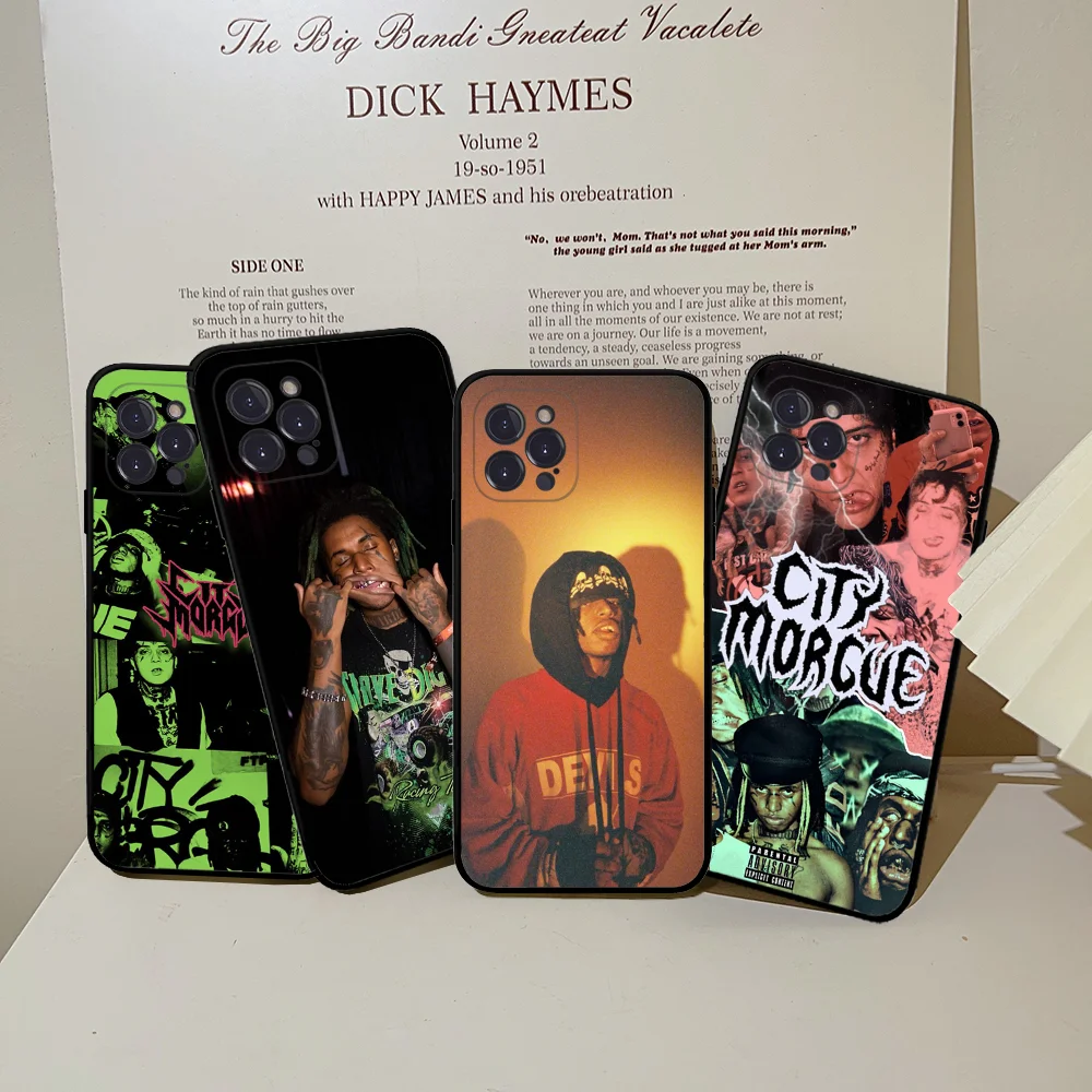 C-City M-Morgue Zillakami Phone Case For iPhone 16 15 14 11 12 13 Mini Pro XS Max Cover 6 7 8 Plus X Funda Shell