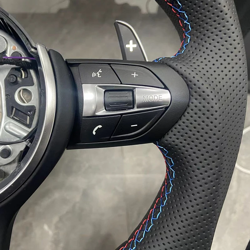 M Sport Steering Wheel for BMW Flat Bottom F20 F22 F15 F21 F25 F30 F31 F34 F10 F01 F12 E70 E71 E90 Interior Modify Leather M3 M5 view 5