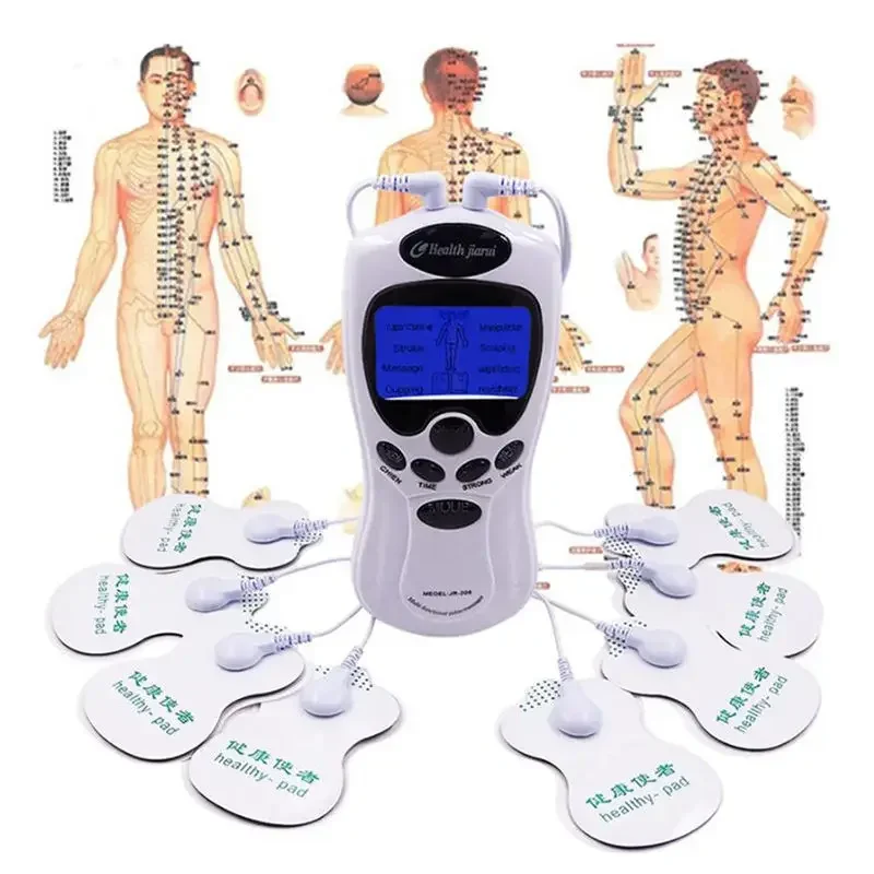 

Set 2/4-way Electrode Pad Electric Teen Massage Machine Acupuncture Digital Therapy Pulse Stimulator Whole Body Slimming Massage